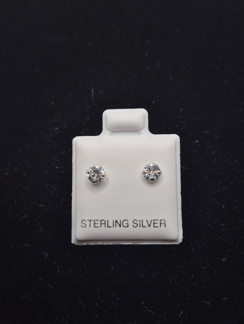 .925 Sterling White Stud Earrings   Brand new